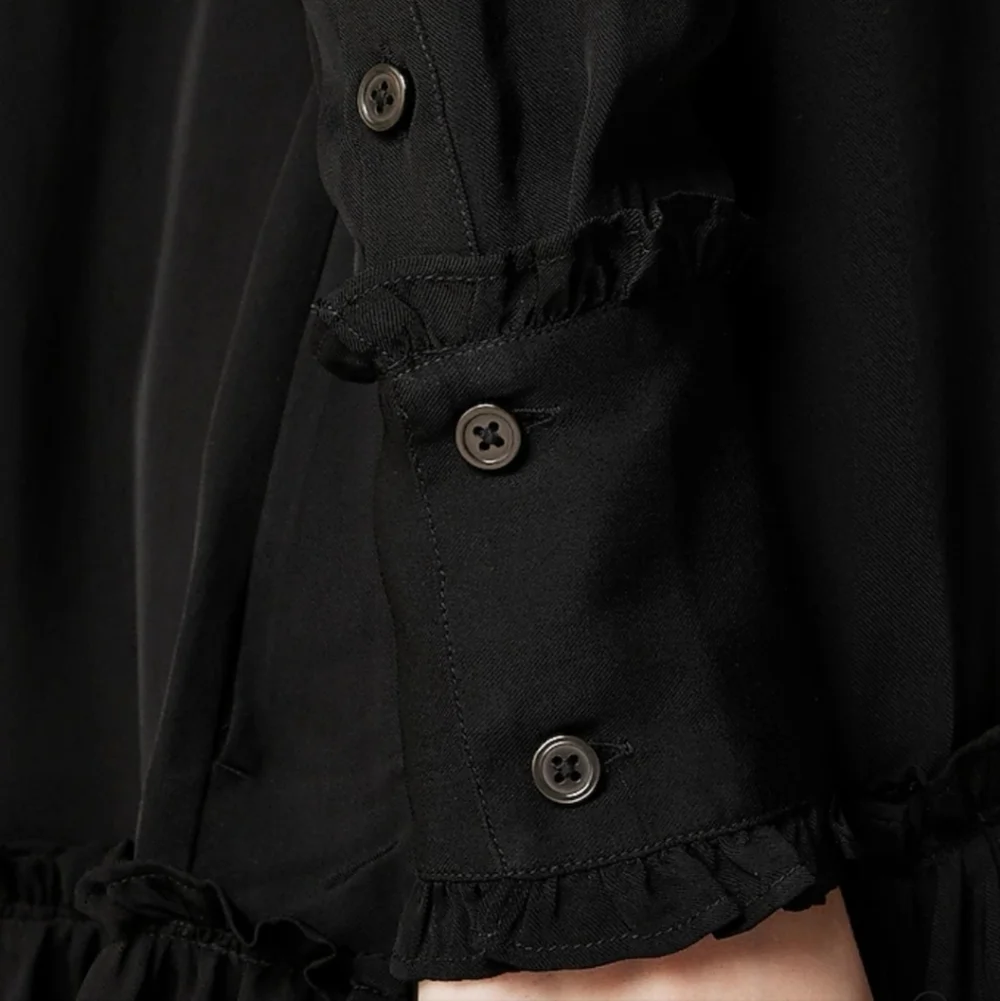 J Crew Amelia Popover Shirtdress Viscose Twill - XS CF660 NWT Black